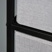 HOMCOM Dresser for Bedroom with 9 Drawers, 4-Tier Fabric Chest of Drawers, Tall Dresser Storage Tower with Steel Frame and Wooden Top for Closets, Nursery Room, Grey(m-9)