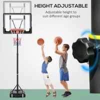 Soozier Portable Basketball Hoop System Stand with 33in Backboard, Height Adjustable 5FT-7FT Basketball Goal for Indoor Outdoor Use(m-4)