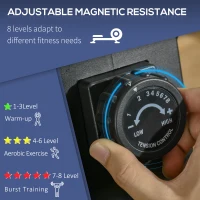 Soozier Magnetic Rowing Machine, Foldable Rower with 8 Level Resistance, Digital Monitor & Transport Wheels for Home Gym(m-4)