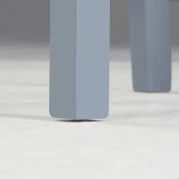 HOMCOM Farmhouse Wooden Dining Chairs Set of 2 with Cross Back, Grey(m-9)