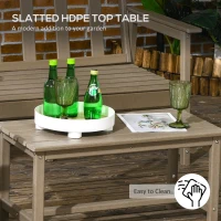 Outsunny Patio Furniture Set HDPE Material, 45" x 27.5" x 31.5", Cream White(m-6)