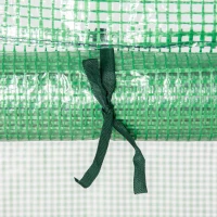 Outsunny Portable Greenhouse, Outdoor Hot House Plant Flower Greenhouse with 4 Tier Shelves, Steel Frame, PE Cover, Dark Green(m-10)