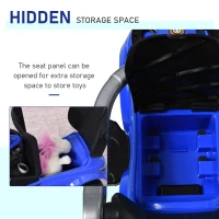 Aosom 2 In 1 Push Cars for Toddlers Kid Ride on Push Car Stroller Sliding Car with Horn Music Light Function Secure Bar Ride on Toy for Boy Girl 1-3 Years Old Blue(m-6)