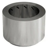 Outsunny Smokeless Fire Pit, Portable Camping Bonfire Stove with Poker for Backyard Patio Picnic, Stainless Steel, Silver(m-1)