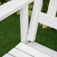 Outsunny Wooden Patio Glider Bench, Wood Log Outdoor Loveseat with High Back and Armrests, Heavy Duty 550lbs Capacity, 2-Seat, White(m-9)