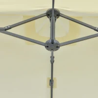 Outsunny 14ft Patio Umbrella Double-Sided Outdoor Market Extra Large Umbrella with Crank, Cross Base for Deck, Lawn, Backyard and Pool, Off-White(m-8)
