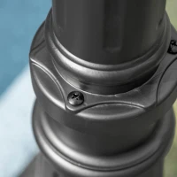 Outsunny 94.5" Solar Lamp Post Light, Dusk to Dawn Vintage Style Street Light, Aluminum Solar Powdered Lamp, PIR Motion Sensor for Garden, Lawn, Pathway, Driveway, Black(m-8)