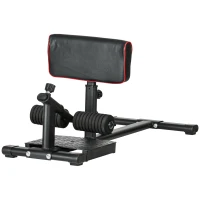 Soozier Sissy Squat Machine, Leg Workout Equipment with Adjustable Pad, Rollers and Non-slip Foot Plate for Home Gym Fitness(m-2)