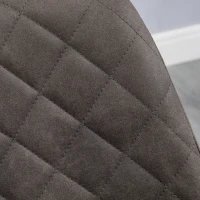 HOMCOM Set of 2 Microfiber Cloth Bar Stools, Multi-functional Kitchen Stools, Bar Chair with Metal Leg Padded Cushion Seat for Dining, Charcoal Grey(m-10)