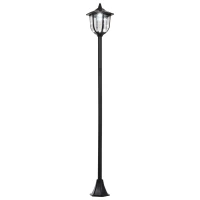 Outsunny Outdoor Solar Lamp Post Street Light, Waterproof with Auto Sensor Control, Adjustable Brightness, Beautiful Classic Lantern Style, for Pathway, Backyard, Porch, Patio(m-11)