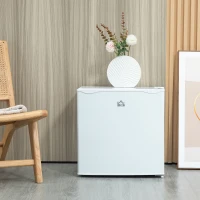 HOMCOM 1.1 Cu. Ft. Mini Freezer, Compact Upright Freezer with Reversible Door, Removable Shelf, Adjustable Temperature, White(m-1)
