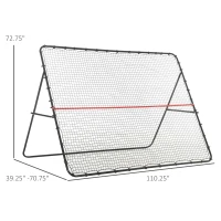 Soozier Soccer Rebounder Net, Adjustable and Foldable Multi-Sport Training Bounce Back Net, Target Goal for Soccer Practice and Training, 8.5' x 6.5'(m-3)