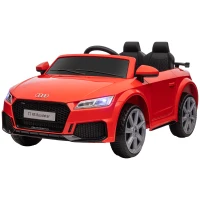 Aosom 6V Kids Electric Ride On Car, Licensed Audi TT RS with Suspension System and Remote Control, Horn, 5 Songs, Lights, MP3 Player, Red(m-11)