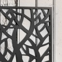 Outsunny Metal Raised Garden Bed with Privacy Panel, Freestanding or Wall Mounted Outdoor Planter Box for Garden, Patio(m-9)