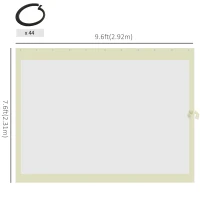 Outsunny Gazebo Mosquito Netting Replacement, 4-Panel Canopy Screen Walls with Zipper for 10' x 10' Gazebo, (Sidewall Only), Beige(m-3)