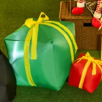 HOMCOM 6ft Christmas Inflatables Outdoor Decorationss Decorations Santa Claus with Candy Cane, Blow-Up LED Yard Christmas Decor(m-9)