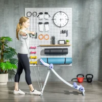 Soozier Foldable Ab Machine, Ab Workout Equipment with Adjustable Angles and Resistance Bands for Core and Stomach Exercise(m-10)