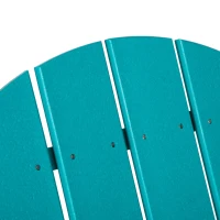 Outsunny Adirondack Chair, HDPE Fire Pit Chair, Weather Resistant Outdoor Chair for Patio, Garden, Backyard, Lawn, Turquoise(m-8)