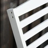 Outsunny Patio Rocking Chair Non-slip Porch Rocker for Balcony Garden Terrace Bamboo White(m-9)