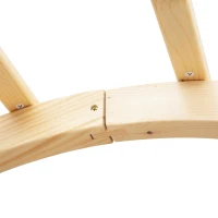 Outsunny Garden Bench with Arch Wooden Bench Trellis for Vines/ Climbing Plants for Patio Furniture, Front Porch Decor, Garden Arbor and Outdoor Garden Seating, Nature(m-9)