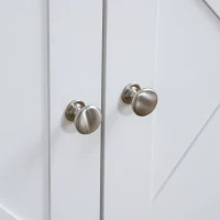 PawHut Hidden Litter Box Enclosure Cat Furniture with Storage, Adjustable Divider, Indoor Pet House Side Table, White(m-10)