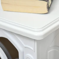 HOMCOM Electric Fireplace Heater, Freestanding Fireplace Stove with Realistic Logs and Flame Effect, 750W/1500W, White(m-8)