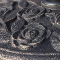 Outsunny 20 lbs Resin Round Patio Umbrella Base 18" Outdoor Decorative Cast Stone Parasol Stand Market Garden Umbrella Holder, Bronze(m-7)