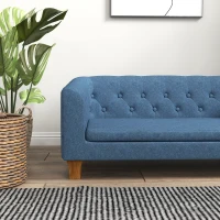 PawHut Raised Dog Sofa, Elevated Pet Couch for Small and Medium Dogs, with Removable Soft Cushion, Anti-Slip Pads, Simple Installation, Blue(m-8)