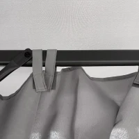 Outsunny 10' x 10' Patio Gazebo Aluminum Frame Outdoor Canopy Shelter with Sidewalls, Vented Roof for Garden, Lawn, Backyard, and Deck, Gray(m-8)