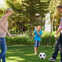 Soozier 8' x 6' Soccer Rebounder Net with 5 Adjustable Angles for Backyard Park Training Practice(m-1)