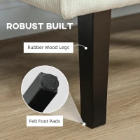 HOMCOM 46.5" Loveseat Couch with USB Ports, Corduroy Love Seat Sofa with Wood Legs for Living Room, Bedroom, Small Space, Cream(m-7)