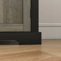 HOMCOM Sideboard Buffet Cabinet, Storage Cabinet with Drawer, Double Doors and Adjustable Shelf, Black(m-10)