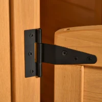 Outsunny Wooden Playhouse for Kids Outdoor with Working Door, Windows, Mailbox, Bench, Flowers Pot Holder, 48" x 42.5" x 53"(m-8)