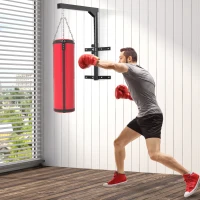 Soozier Boxing Punch Bag Hanger Heavy Bag Bracket MMA Training Wall Mount 220lbs Black(m-8)