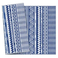 Outsunny Reversible Outdoor Rug, Patio Floor Mat, 6' x 9' Plastic Rug for Backyard, Deck, Beach, Camping, Dark Blue and White(m-10)