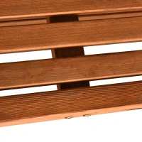 Outsunny 3 Seater Hardwood Reclining Swing Chair with Adjustable Back Green(m-9)