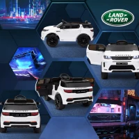 Qaba Land Rover Discovery Sport Licensed 12V Ride on Car w/ Remote, Soft Start, LED Lights, Music Horn, White(m-10)