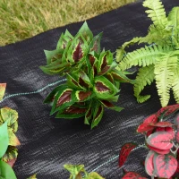 Outsunny 3ftx300ft Landscape Fabric, 4.6OZ Gardener Premium Weed Barrier Durable & Heavy-Duty Weed Block Gardening Mat, Easy Setup & Superior Weed Control Convenient Design(m-8)