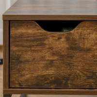 HOMCOM Wood Lift Top Coffee Table with Hidden Storage Compartment, Side Drawer with Metal Frame Design, Lift Tabletop Dining Table for Home, Living Room, Office(m-10)