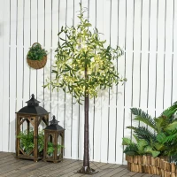 HOMCOM 6ft LED Olive Tree with 300 Warm White Lights, Light up Olive Tree for Indoor, Home, Party, Wedding, Christmas, Green(m-8)