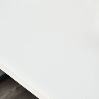 HOMCOM 47" Computer Desk Writing Table Workstation with Multi-Use Reversible File Drawers Metal Frame Home Office Furniture, White(m-7)