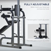 Soozier Multi-function Power Tower with Dip Station, Sit-up Bench, Pullup Bar, Push up Station, Combo Exercise Home Gym Fitness Equipment(m-5)