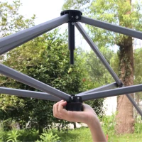 Outsunny 10' x 10' Pop Up Canopy Tent with Wheeled Carry Bag and 4 Sand Bags, Instant Sun Shelter, Tents for Parties, Height Adjustable, for Outdoor, Garden, Patio, Dark Grey(m-8)