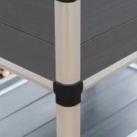 Outsunny Raised Garden Bed with Cold Frame Greenhouse and Storage Shelf, Aluminum & PVC Elevated Planter Box for Herbs and Vegetables, Use for Patio, Backyard, Balcony(m-10)