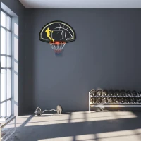 Soozier Wall Mounted Basketball Hoop, Mini Basketball Hoop and Backboard for Kids and Adults(m-8)
