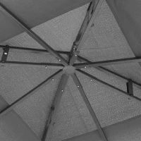 Outsunny 10'x10' Garden Gazebo Patio Canopy Portable Party Event Backyard w/ Mosquito Netting Grey(m-9)