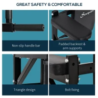 Soozier Wall Mounted Dip Station Multi-Function Power Tower Set Home Gym Pull Up Bar Chin Up Exercise Bar Knee Raise Triceps Leg Dipping Raise Rack Black(m-6)