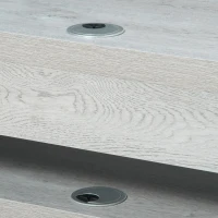 HOMCOM Wall Mounted Media Console, Floating TV Stand, Entertainment Center Unit, Grey(m-9)