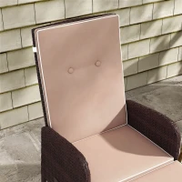 Outsunny 2 Pieces Patio Reclining Chair Set with Stool, Cushions, Outdoor Wicker Conversation Armchair Set, Brown(m-10)