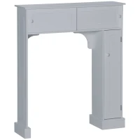 kleankin Over Toilet Bathroom Organizer, Freestanding Over the Toilet Storage Cabinet with Adjustable Shelves, Toilet Rack(m-1)